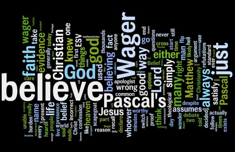 Pascal's Wager Word Cloud
